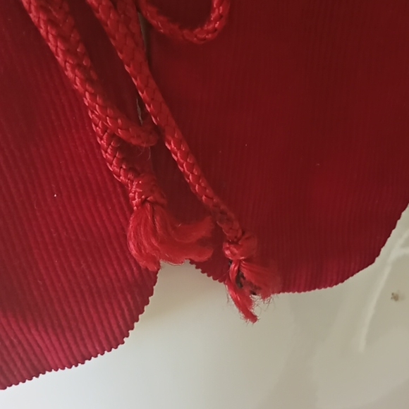 Mediaeval look vest in red with lace up - Picture 6 of 8